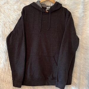 NWOT Heathered Dark Gray Hoodie Sweatshirt